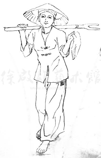 白描人物三千图44