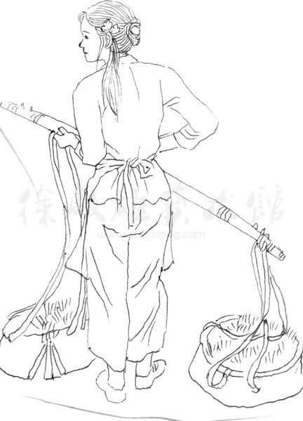 白描人物三千图36