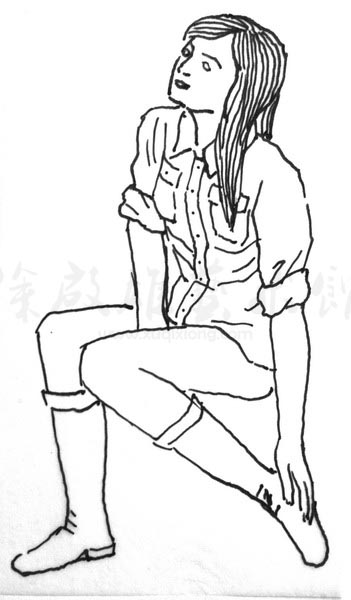 白描人物三千图52