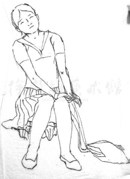 白描人物三千图56