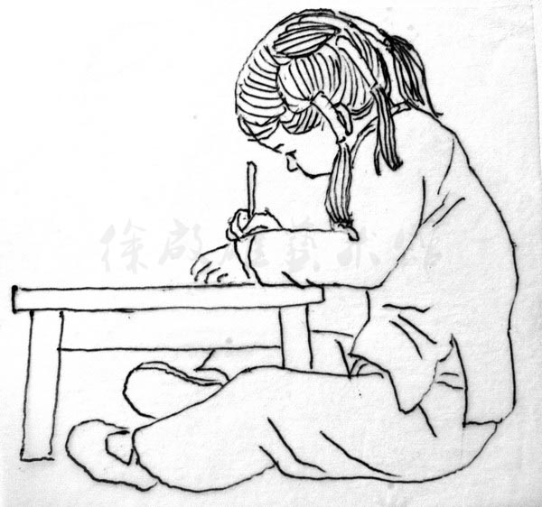 白描人物三千图90