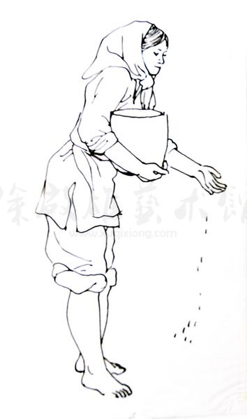 白描人物三千图100